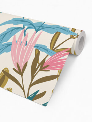 Hello Sticky - Shop - Peel & Stick Removable Wallpaper - Fruity & Floral Wallpaper - Youthful Greenery - Roll 2 View