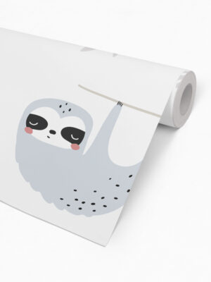 Hello Sticky - Shop - Peel & Stick Removable Wallpaper - Kids Wallpaper - Sleepy Sloth - Roll 2 View
