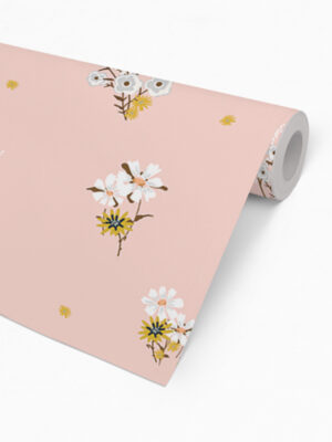 Hello Sticky - Shop - Peel &Amp; Stick Removable Wallpaper - Fruity &Amp; Floral Wallpaper - Perfectly Pink - Roll 2 View