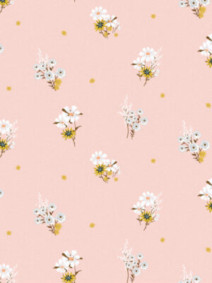 Hello Sticky - Shop - Peel & Stick Removable Wallpaper - Fruity & Floral Wallpaper - Perfectly Pink - Zoomed In View
