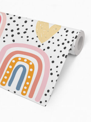 Hello Sticky - Shop - Peel & Stick Removable Wallpaper - Kids Wallpaper - Follow The Rainbow - Roll 2 View