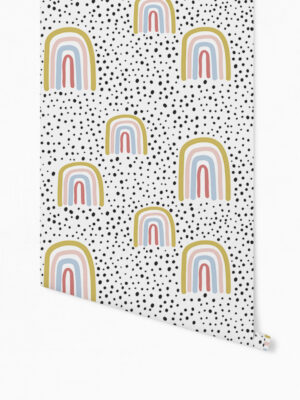 Hello Sticky - Shop - Peel & Stick Removable Wallpaper - Kids Wallpaper - Radical Rainbows - Roll 1 View