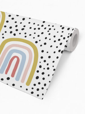 Hello Sticky - Shop - Peel & Stick Removable Wallpaper - Kids Wallpaper - Radical Rainbows - Roll 2 View