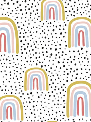 Hello Sticky - Shop - Peel & Stick Removable Wallpaper - Kids Wallpaper - Radical Rainbows - Zoomed In View