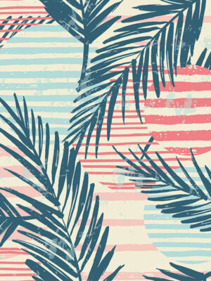 Hello Sticky - Shop - Peel & Stick Removable Wallpaper - Kids Wallpaper - Surf Pop - Zoomed In View