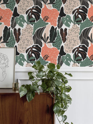 Hello Sticky - Shop - Peel & Stick Removable Wallpaper - Urban Jungle Wallpaper - Modern Palms - Main View