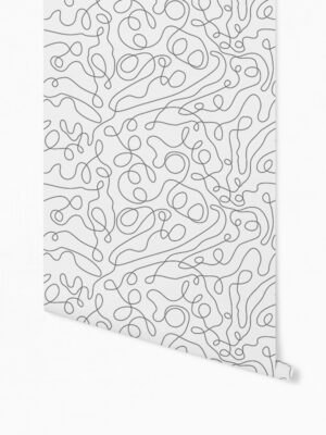Hello Sticky - Shop - Peel & Stick Removable Wallpaper - Modern Farmhouse Wallpaper - Monoline - Roll 1 View
