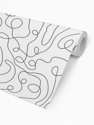 Hello Sticky - Shop - Peel & Stick Removable Wallpaper - Modern Farmhouse Wallpaper - Monoline - Roll 2 View