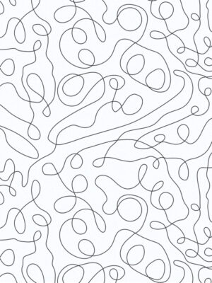 Hello Sticky - Shop - Peel & Stick Removable Wallpaper - Modern Farmhouse Wallpaper - Monoline - Zoomed In View