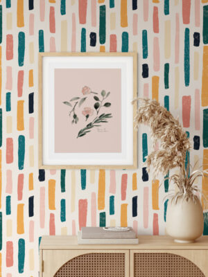 Hello Sticky - Shop - Peel & Stick Removable Wallpaper - Stripe, Spot & Dot Wallpaper - Marker Magic - Main View