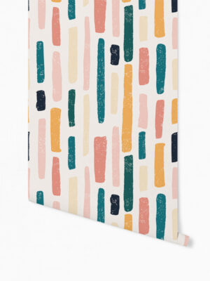 Hello Sticky - Shop - Peel & Stick Removable Wallpaper - Stripe, Spot & Dot Wallpaper - Marker Magic - Roll 1 View