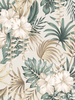 Hello Sticky - Shop - Peel & Stick Removable Wallpaper - Urban Jungle Wallpaper - Desert Palms - Zoomed In View
