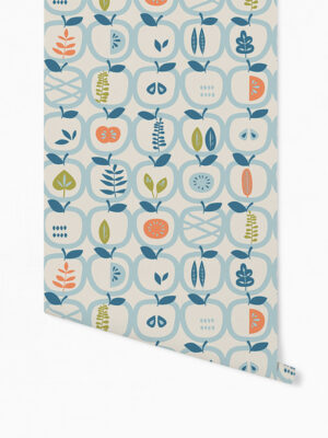 Hello Sticky - Shop - Peel & Stick Removable Wallpaper - Fruity & Floral Wallpaper - An Apple A Day - Roll 1 View