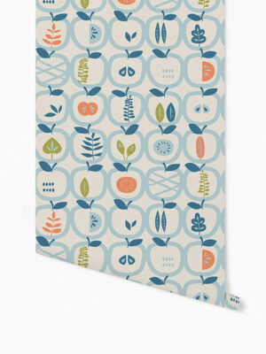 Hello Sticky - Shop - Peel &Amp; Stick Removable Wallpaper - Fruity &Amp; Floral Wallpaper - An Apple A Day - Roll 1 View