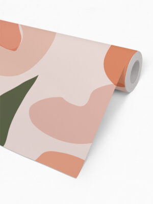 Hello Sticky - Shop - Peel & Stick Removable Wallpaper - Fruity & Floral Wallpaper - Pretty As A Peach - Roll 2 View