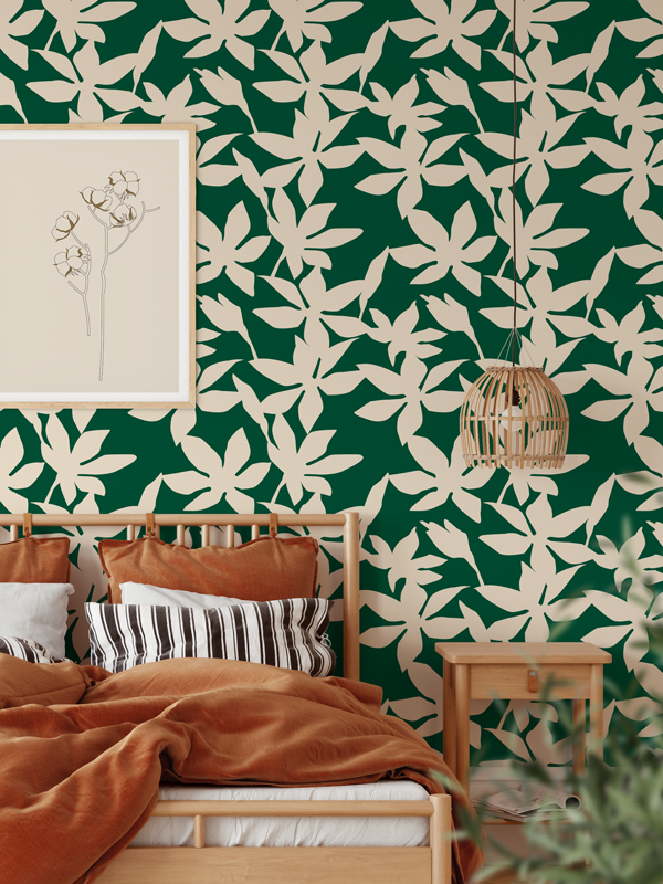 Dandelion Floral Wallpaper, Wallpaper Peel and Stick, Removable Wallpaper, Peel and Stick Wallpaper