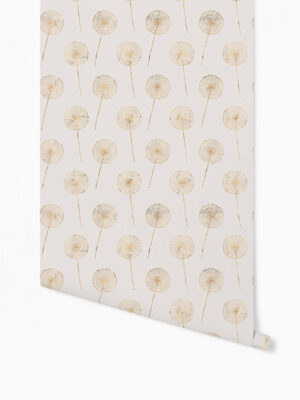 Hello Sticky - Shop - Peel &Amp; Stick Removable Wallpaper - Fruity &Amp; Floral Wallpaper - Whimsical Dandelion - Roll 1 View