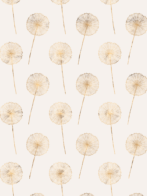 Dandelion Floral Wallpaper, Wallpaper Peel and Stick, Removable Wallpaper, Peel and Stick Wallpaper