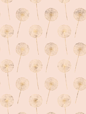 Hello Sticky - Shop - Peel & Stick Removable Wallpaper - Fruity & Floral Wallpaper - Whispering Dandelion - Zoomed In View