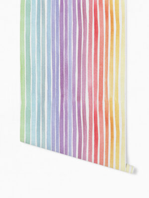 Hello Sticky - Shop - Peel & Stick Removable Wallpaper - Kids Wallpaper - Whimsical Rainbow - Roll 1 View