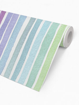 Hello Sticky - Shop - Peel & Stick Removable Wallpaper - Kids Wallpaper - Whimsical Rainbow - Roll 2 View