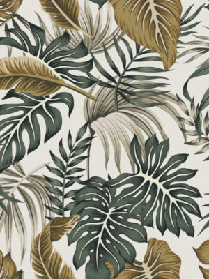 Hello Sticky - Shop - Peel & Stick Removable Wallpaper - Urban Jungle Wallpaper - After Dark Palms - Zoomed In View