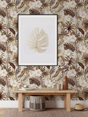 Hello Sticky - Shop - Peel & Stick Removable Wallpaper - Urban Jungle Wallpaper - Golden Palms - Main View