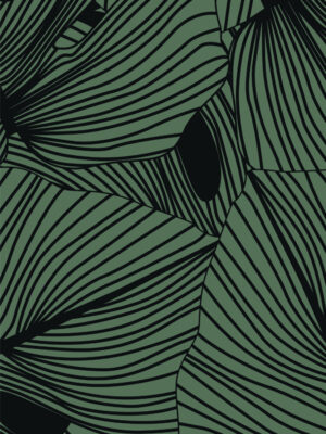 Hello Sticky - Shop - Peel & Stick Removable Wallpaper - Urban Jungle Wallpaper - Green Thumb - Zoomed In View