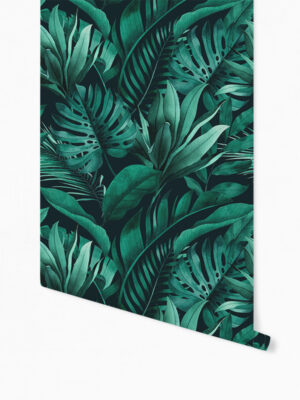 Hello Sticky - Shop - Peel &Amp; Stick Removable Wallpaper - Urban Jungle Wallpaper - Green With Envy - Roll 1 View