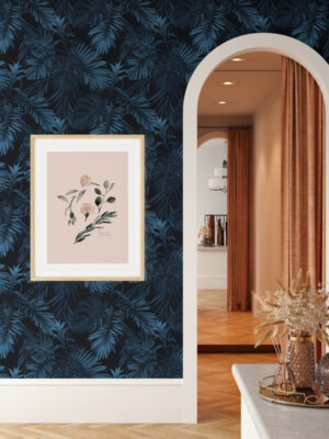 Hello Sticky - Shop - Peel & Stick Removable Wallpaper - Urban Jungle Wallpaper - Jungle Blues - Main View