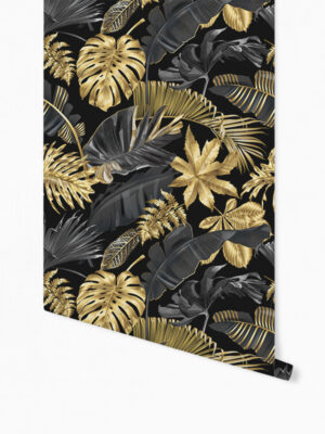 Hello Sticky - Shop - Peel & Stick Removable Wallpaper - Urban Jungle Wallpaper - Lushish Leaves - Roll 1 View