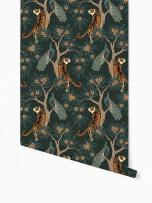 Hello Sticky - Shop - Peel & Stick Removable Wallpaper - Urban Jungle Wallpaper - Nice Kitty - Roll 1 View