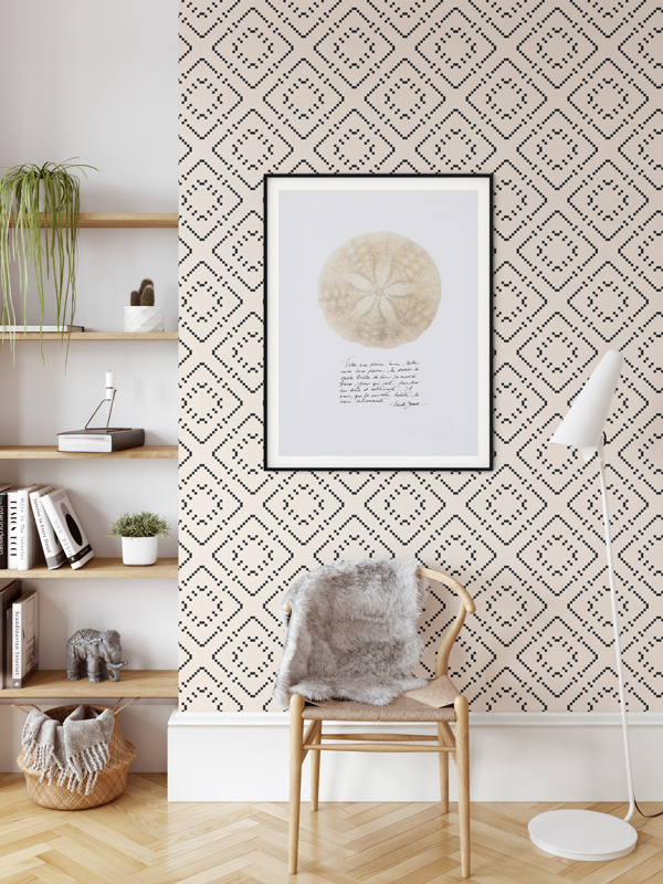 Peel and Stick Wallpaper in the Office at Modern Farmhouse Glam  Modern  Farmhouse Glam