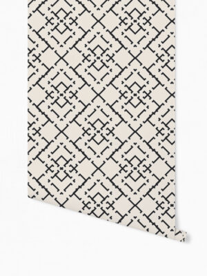 Hello Sticky - Shop - Peel & Stick Removable Wallpaper - Modern Farmhouse Wallpaper - Diamond Weave - Roll 1 View