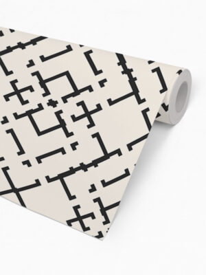 Hello Sticky - Shop - Peel & Stick Removable Wallpaper - Modern Farmhouse Wallpaper - Diamond Weave - Roll 2 View