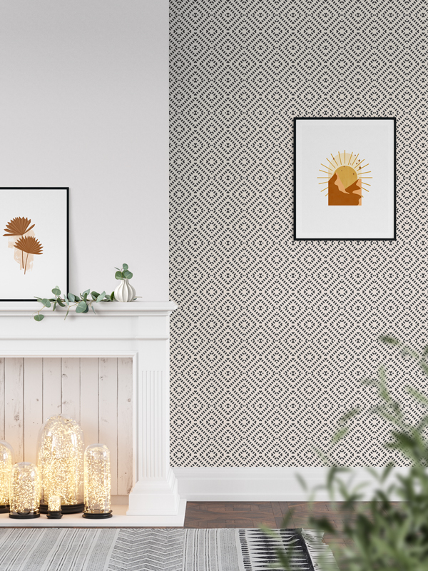 Hello Sticky - Shop - Peel &Amp;Amp; Stick Removable Wallpaper - Modern Farmhouse Wallpaper - Mini Basket Weave - Main View