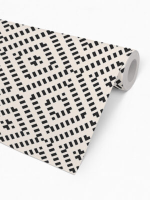 Hello Sticky - Shop - Peel & Stick Removable Wallpaper - Modern Farmhouse Wallpaper - Mini Basket Weave - Roll 2 View