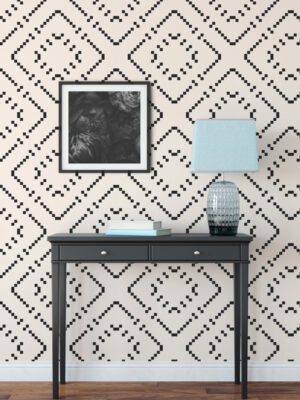 Hello Sticky - Shop - Peel & Stick Removable Wallpaper - Modern Farmhouse Wallpaper - Oversized Basket Weave - Main View