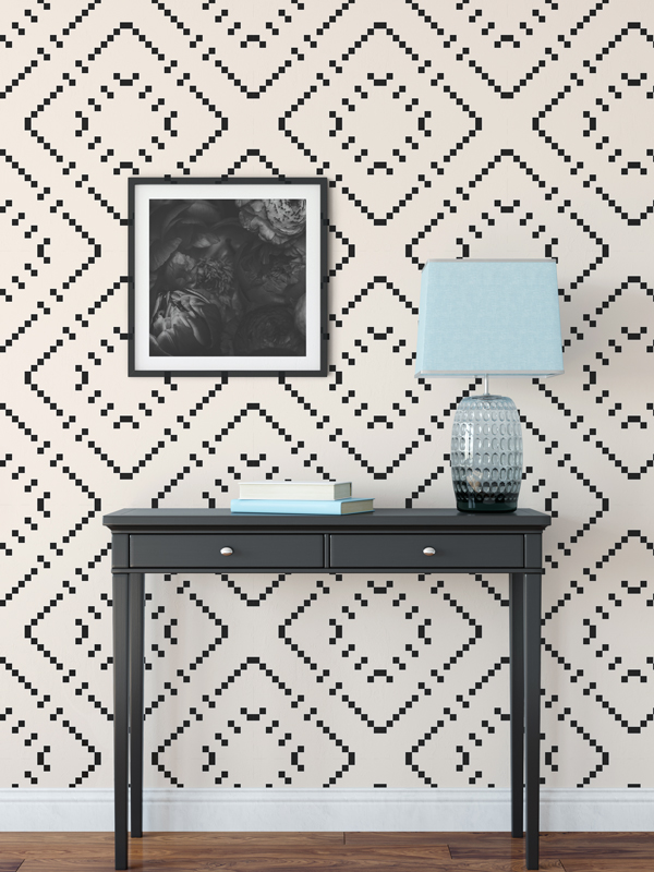 Hello Sticky - Shop - Peel &Amp;Amp; Stick Removable Wallpaper - Modern Farmhouse Wallpaper - Oversized Basket Weave - Main View