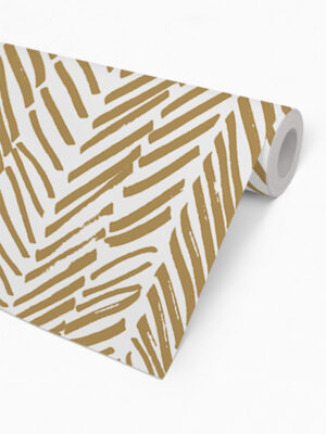 Hello Sticky - Shop - Peel & Stick Removable Wallpaper - Stripe, Spot & Dot Wallpaper - Gold Herringbone - Roll 2 View