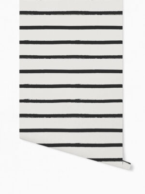 Hello Sticky - Shop - Peel & Stick Removable Wallpaper - Stripe, Spot & Dot Wallpaper - Imperfect Stripes - Roll 1 View