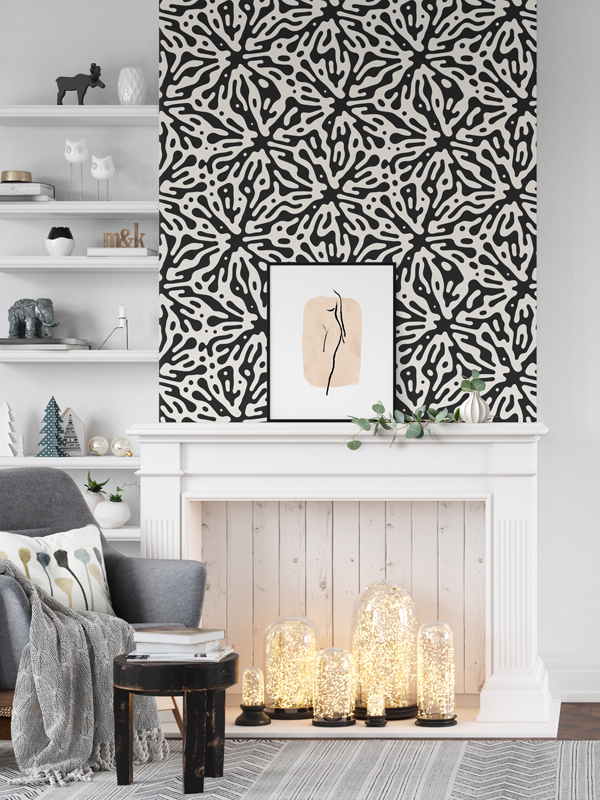 Black and White Wallpaper 1771In  1574In Peel India  Ubuy