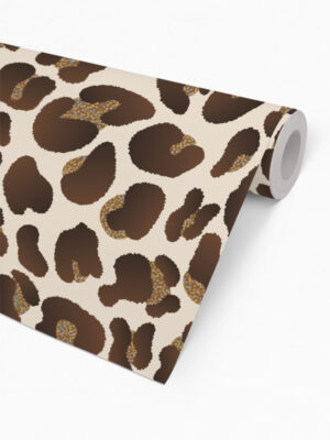Hello Sticky - Shop - Peel & Stick Removable Wallpaper - Stripe, Spot & Dot Wallpaper - Leopard - Roll 2 View