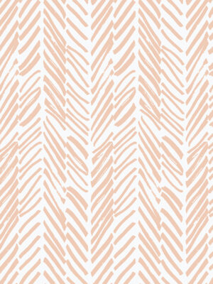 Hello Sticky - Shop - Peel & Stick Removable Wallpaper - Stripe, Spot & Dot Wallpaper - Peach Herringbone - Zoomed In View