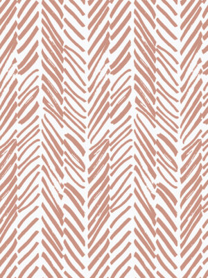 Hello Sticky - Shop - Peel & Stick Removable Wallpaper - Stripe, Spot & Dot Wallpaper - Pink Terracotta Herringbone - Zoomed In View
