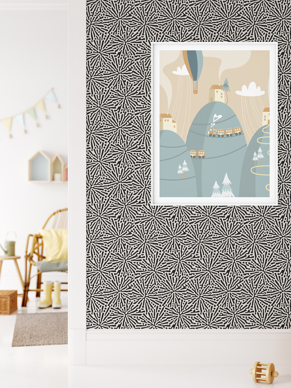 Hello Sticky - Shop - Peel & Stick Removable Wallpaper - Stripe, Spot & Dot Wallpaper - Splatter - Main View