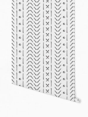 Hello Sticky - Shop - Peel & Stick Removable Wallpaper - Stripe, Spot & Dot Wallpaper - X's & O's - Roll 1 View
