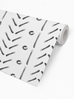 Hello Sticky - Shop - Peel & Stick Removable Wallpaper - Stripe, Spot & Dot Wallpaper - X's & O's - Roll 2 View