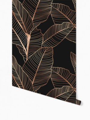 Hello Sticky - Shop - Peel &Amp; Stick Removable Wallpaper - Urban Jungle Wallpaper - Gold Palm - Roll 1 View