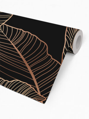 Hello Sticky - Shop - Peel & Stick Removable Wallpaper - Urban Jungle Wallpaper - Gold Palm - Roll 2 View